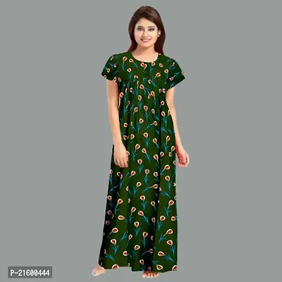 Comfortable Green Cotton Nightdress For Women Pack Of 2-thumb4