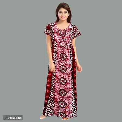 Comfortable Multicoloured Cotton Nightdress For Women-thumb2