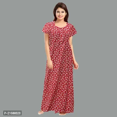 Comfortable Pink Cotton Nightdress For Women-thumb2