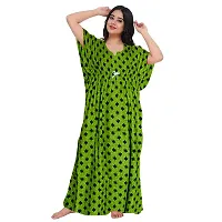 Hoorain Enterprises 100% Cotton Nighty for Women || Long Length Printed Nighty/Maxi/Night Gown/Night Dress/Nightwear Inner  Sleepwear for Women's (Combo Pack of 2)-thumb1