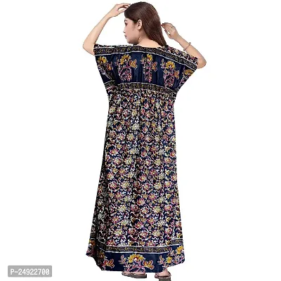 Hoorain Enterprises 100% Cotton Nighty for Women || Long Length Printed Nighty/Maxi/Night Gown/Night Dress/Nightwear Inner  Sleepwear for Women's (Combo Pack of 2)-thumb3