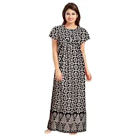 HOORANI Enterprises 100% Cotton Nighty for Women || Long Length Printed Nighty/Maxi/Night Gown/Night Dress/Nightwear Inner  Sleepwear for Women's (Combo Pack of 2)-thumb3