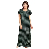 Comfortable Black Cotton Nightdress For Women-thumb1