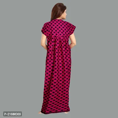 Comfortable Green Cotton Nightdress For Women-thumb3