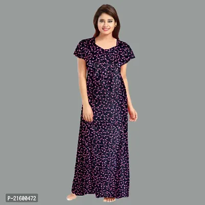 Comfortable Pink Cotton Nightdress For Women-thumb4