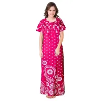 Hoorain Enterprises 100% Cotton Kaftan for Women || Long Length Printed Nighty/Kaftan/Maxi/Night Gown/Night Dress/Nightwear Inner  Sleepwear for Women's (Combo Pack of 2)-thumb1