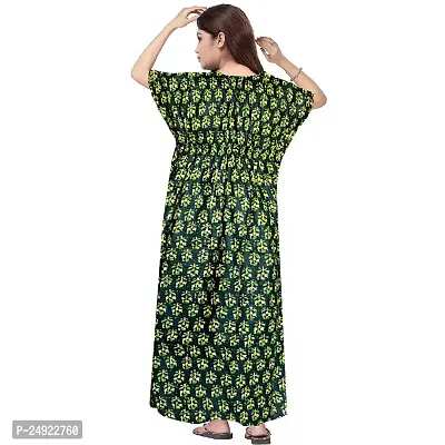 Hoorain Enterprises 100% Cotton Nighty for Women || Long Length Printed Nighty/Maxi/Night Gown/Night Dress/Nightwear Inner  Sleepwear for Women's (Combo Pack of 2)-thumb5