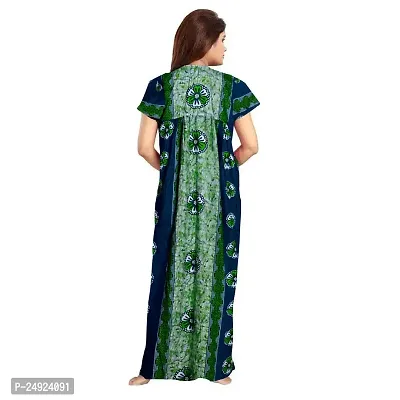 HOORANI Enterprises 100% Cotton Nighty for Women || Long Length Printed Nighty/Maxi/Night Gown/Night Dress/Nightwear Inner  Sleepwear for Women's (Combo Pack of 2)-thumb5