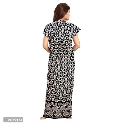 Hoorain Enterprises 100% Cotton Nighty for Women || Long Length Printed Nighty/Maxi/Night Gown/Night Dress/Nightwear Inner  Sleepwear for Women's (Combo Pack of 2)-thumb3