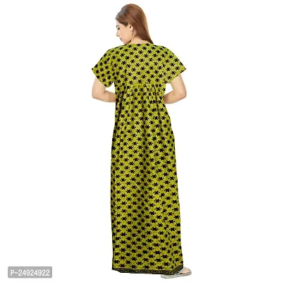 HOORANI Enterprises 100% Cotton Nighty for Women || Long Length Printed Nighty/Maxi/Night Gown/Night Dress/Nightwear Inner  Sleepwear for Women's (Combo Pack of 2)-thumb3