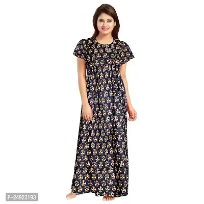 HOORANI Enterprises 100% Cotton Nighty for Women || Long Length Printed Nighty/Maxi/Night Gown/Night Dress/Nightwear Inner  Sleepwear for Women's (Combo Pack of 2)-thumb4