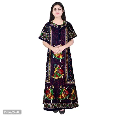 HOORANI Enterprises 100% Cotton Nighty for Women || Long Length Printed Nighty/Maxi/Night Gown/Night Dress/Nightwear Inner  Sleepwear for Women's (Combo Pack of 2)-thumb4