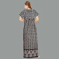 Comfortable Black Cotton Nightdress For Women-thumb2