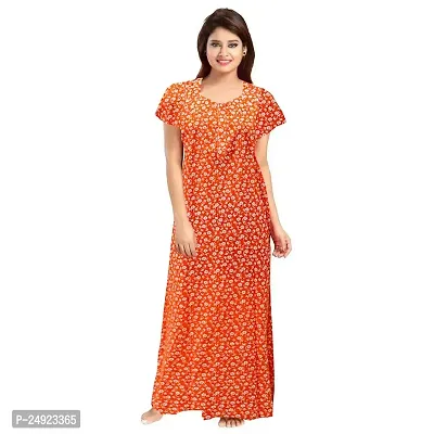 HOORANI Enterprises 100% Cotton Nighty for Women || Long Length Printed Nighty/Maxi/Night Gown/Night Dress/Nightwear Inner  Sleepwear for Women's (Combo Pack of 2)-thumb2