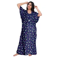 Hoorain Enterprises 100% Cotton Nighty for Women || Long Length Printed Nighty/Maxi/Night Gown/Night Dress/Nightwear Inner  Sleepwear for Women's (Combo Pack of 2)-thumb1