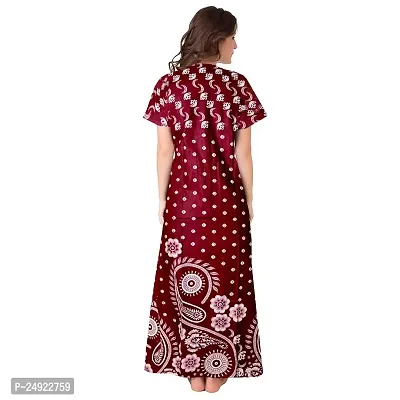 Hoorain Enterprises 100% Cotton Kaftan for Women || Long Length Printed Nighty/Kaftan/Maxi/Night Gown/Night Dress/Nightwear Inner  Sleepwear for Women's (Combo Pack of 2)-thumb3