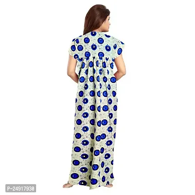 HOORANI Enterprises 100% Cotton Nighty for Women || Long Length Printed Nighty/Maxi/Night Gown/Night Dress/Nightwear Inner  Sleepwear for Women's (Combo Pack of 2)-thumb5