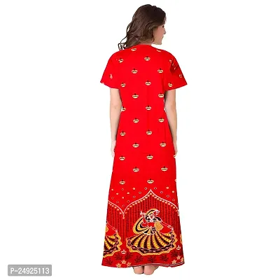 HOORANI Enterprises 100% Cotton Nighty for Women || Long Length Printed Nighty/Maxi/Night Gown/Night Dress/Nightwear Inner  Sleepwear for Women's (Combo Pack of 2)-thumb3