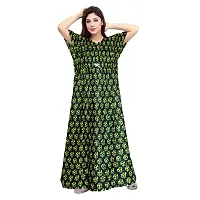 Hoorain Enterprises 100% Cotton Nighty for Women || Long Length Printed Nighty/Maxi/Night Gown/Night Dress/Nightwear Inner  Sleepwear for Women's (Combo Pack of 2)-thumb3