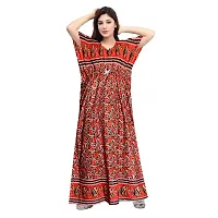 Hoorain Enterprises 100% Cotton Nighty for Women || Long Length Printed Nighty/Maxi/Night Gown/Night Dress/Nightwear Inner  Sleepwear for Women's (Combo Pack of 2)-thumb3