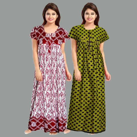 Stylish Nightdress For Women Pack Of 2