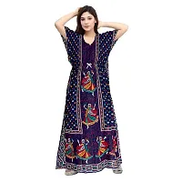 Hoorain Enterprises 100% Cotton Nighty for Women || Long Length Printed Nighty/Maxi/Night Gown/Night Dress/Nightwear Inner  Sleepwear for Women's (Combo Pack of 2)-thumb3