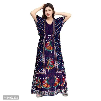 Hoorain Enterprises 100% Cotton Nighty for Women || Long Length Printed Nighty/Maxi/Night Gown/Night Dress/Nightwear Inner  Sleepwear for Women's (Combo Pack of 2)-thumb4