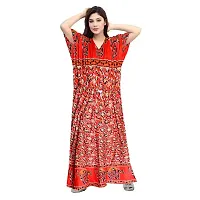 Hoorain Enterprises 100% Cotton Nighty for Women || Long Length Printed Nighty/Maxi/Night Gown/Night Dress/Nightwear Inner  Sleepwear for Women's (Combo Pack of 2)-thumb1