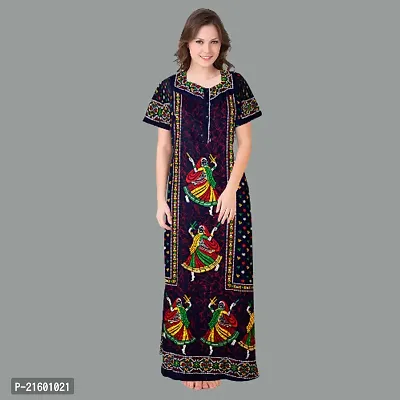 Comfortable Multicoloured Cotton Nightdress For Women-thumb4