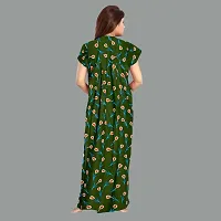 Comfortable Green Cotton Nightdress For Women-thumb2