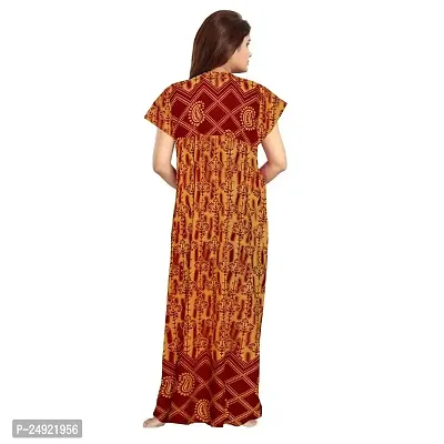 Hoorain Enterprises 100% Cotton Kaftan for Women || Long Length Printed Nighty/Kaftan/Maxi/Night Gown/Night Dress/Nightwear Inner  Sleepwear for Women's (Combo Pack of 2)-thumb5
