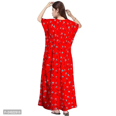 Hoorain Enterprises 100% Cotton Nighty for Women || Long Length Printed Nighty/Maxi/Night Gown/Night Dress/Nightwear Inner  Sleepwear for Women's (Combo Pack of 2)-thumb5