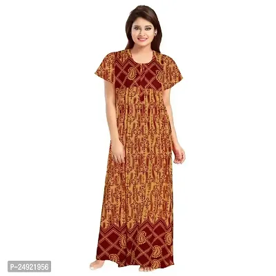Hoorain Enterprises 100% Cotton Kaftan for Women || Long Length Printed Nighty/Kaftan/Maxi/Night Gown/Night Dress/Nightwear Inner  Sleepwear for Women's (Combo Pack of 2)-thumb4
