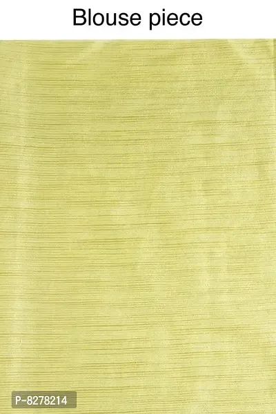 Naz Boutique Bhagalpuri Handloom Women's Cotton Art Silk Striped Saree Simple And Sober Saree With Running Blouse Light Weight Free Size 6.5 Meters Including Blouse Light Green)-thumb5