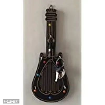 Riya Creation Wooden Key Holder for Wall Hanging Key Hooks Guitar Holder-thumb0