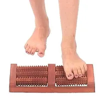 DecoreSany Crafts wood crafts Wooden 6 Roller Stress Acupressure Foot Massager | Healthy body Forever (30.5 x 15.2 x 10.2 cm)-thumb1