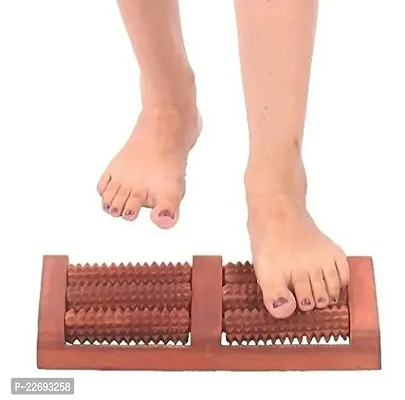 DecoreSany Crafts wood crafts Wooden 6 Roller Stress Acupressure Foot Massager | Healthy body Forever (30.5 x 15.2 x 10.2 cm)-thumb2