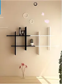 Bros Moon Wooden Floating Elegant Wall Shelves| Spacious Wall Mount |Elegant Wall Bracket | Style Wall Mounted Stand |Home Decor | Living Room | Kids Room | Kitchen| Mandir-thumb1