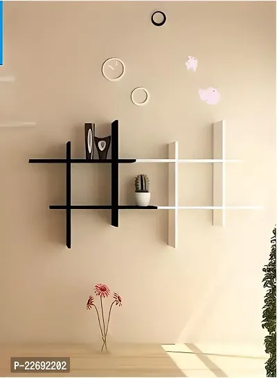 Bros Moon Wooden Floating Elegant Wall Shelves| Spacious Wall Mount |Elegant Wall Bracket | Style Wall Mounted Stand |Home Decor | Living Room | Kids Room | Kitchen| Mandir-thumb2