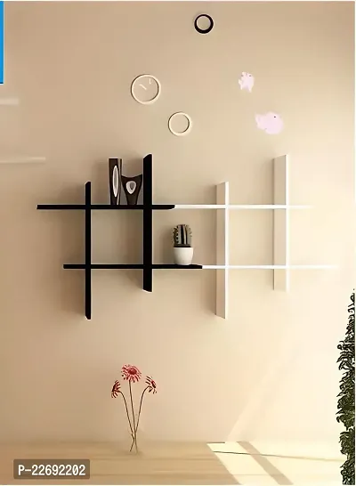 Bros Moon Wooden Floating Elegant Wall Shelves| Spacious Wall Mount |Elegant Wall Bracket | Style Wall Mounted Stand |Home Decor | Living Room | Kids Room | Kitchen| Mandir