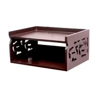 Bros Moon Engineered Wood Set Top Box Wall Shelf/Holder/Wall Mount decore (Set top Box Mini,Brown)-thumb1