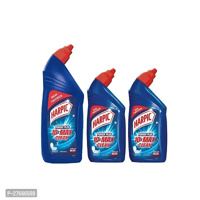 Harpic Disinfectant Toilet Cleaner Liquid, Original - 500ML with New Thicker Bathroom Cleaner - 1L  500ML (Pack of 3)-thumb0