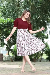 Fancy Retro Style Printed Dress For Women-thumb1