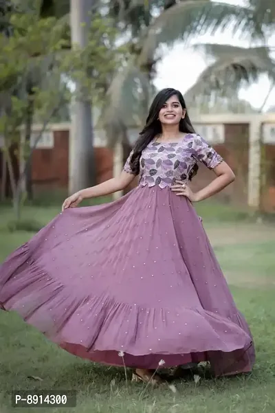 Long flared gowns online