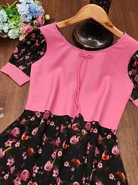 Pink coloured Gorgorette Kurtas-thumb2