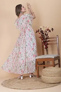 Pink coloured Georgette maxi Gown-thumb1