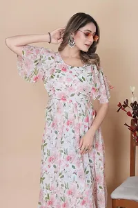 Pink coloured Georgette maxi Gown-thumb2