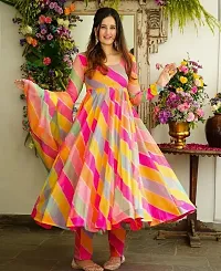 Multicolored Georgette maxi Gown-thumb2