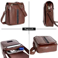 Stylish Fancy Unisex Synthetic Leather Sling And Cross-Body Bag For Multi-Purpose Use For Men-thumb1