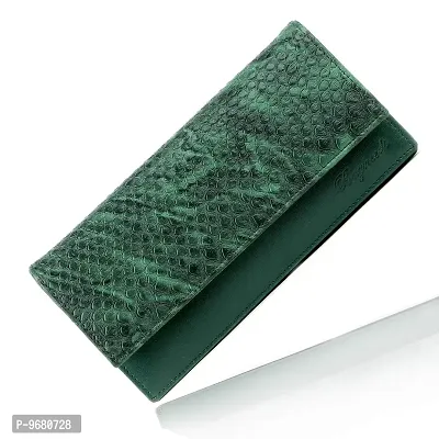 Bagneeds Synthetic Leather Wallet Money/Card Holder for Women (Green)-thumb0